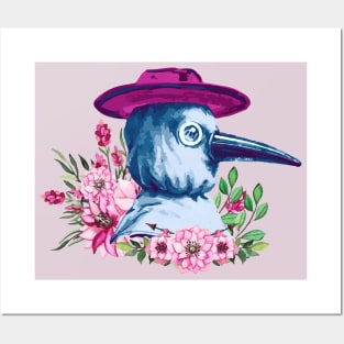 Plague Doctor Mask Bird Beak Posters and Art